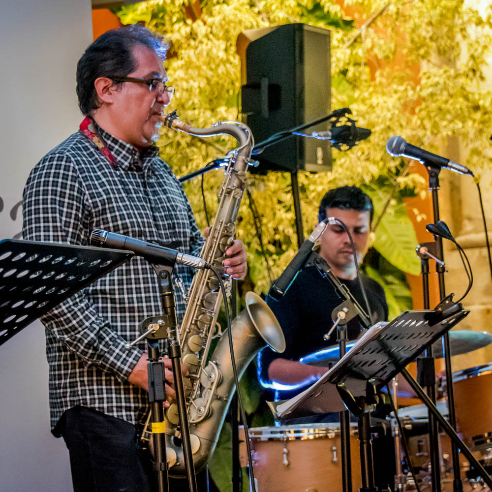 UNAM Centro Cultural: Flavio Meneses - Guitar, David Blink - Trumpet & Flugelhorn, Omar Marin - Bass, Juan Alzate - Saxophone, Fernando Mendoza - Drums